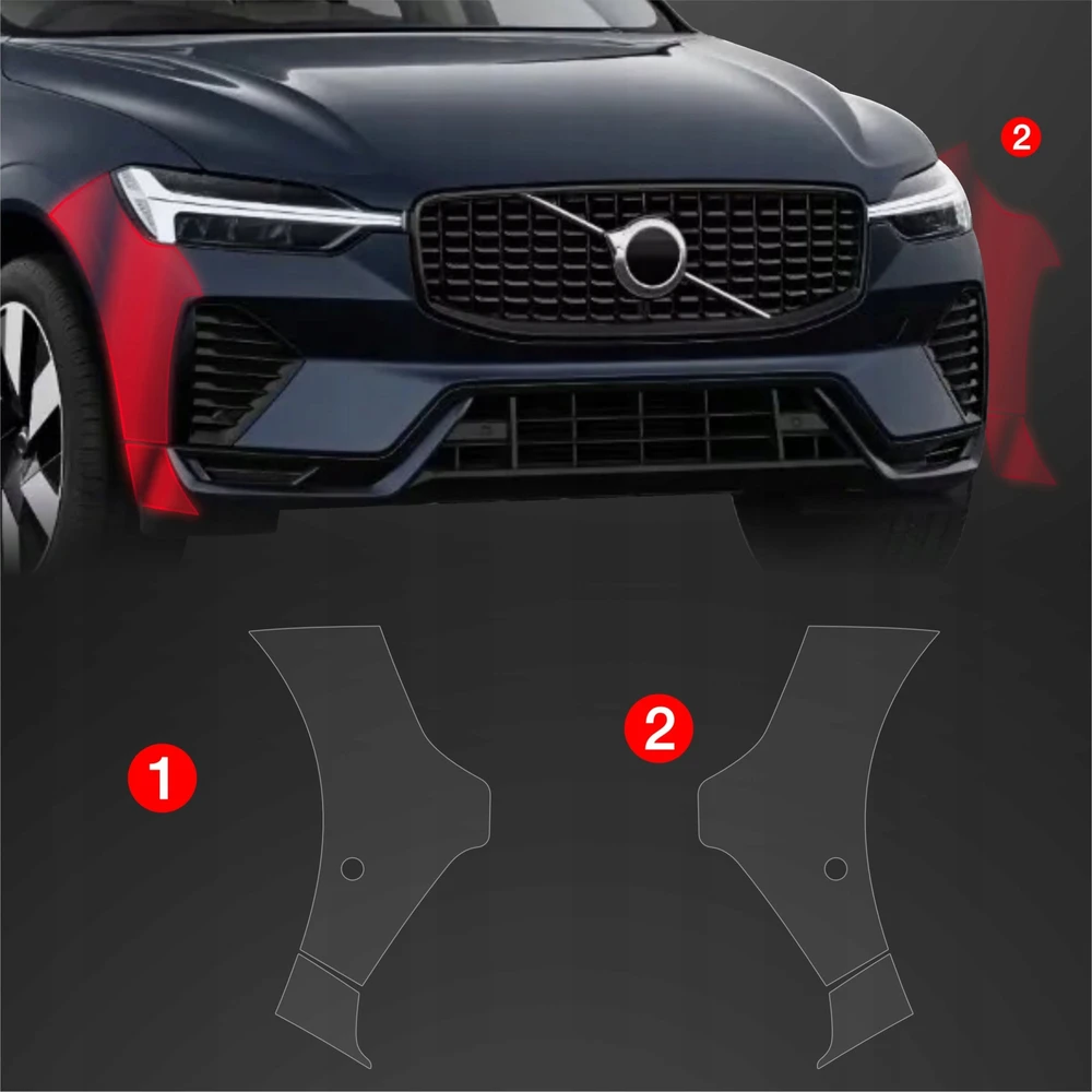 GrizzGlass Apsauginė plėvelė ant buferio GrizzGlass BodyShield, skirta Volvo XC60 2 (2022-2025) [2w1]