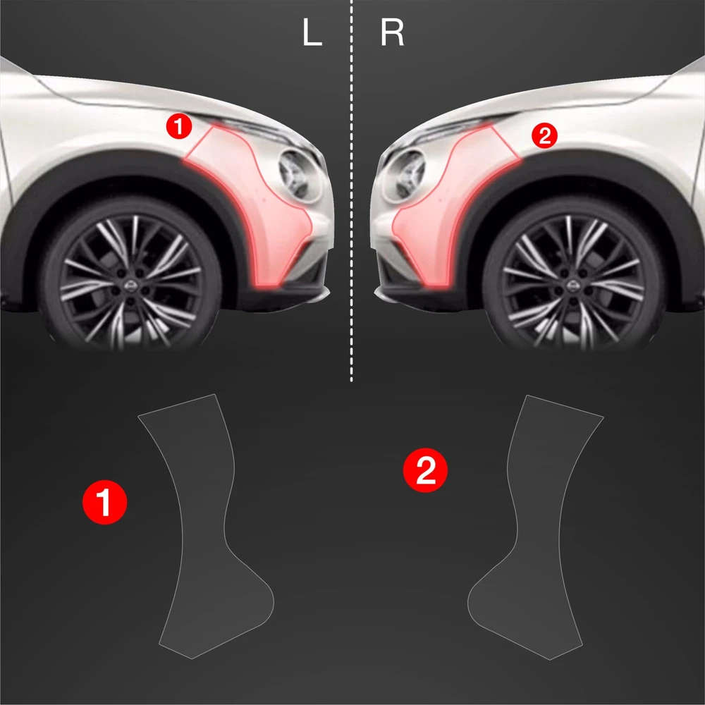 GrizzGlass Apsauginė plėvelė ant buferio GrizzGlass BodyShield, skirta Nissan Juke Facelift (2024-2025) [2w1]