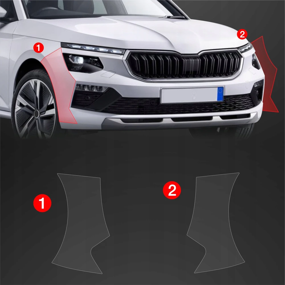 GrizzGlass Apsauginė plėvelė ant buferio GrizzGlass BodyShield, skirta Skoda Kamiq (2024-2025) [2in1]