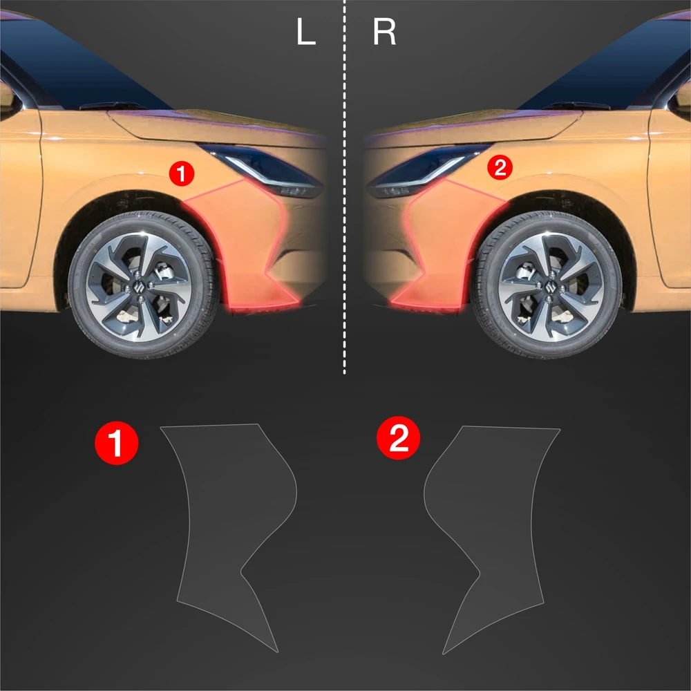 GrizzGlass Apsauginė plėvelė ant buferio GrizzGlass BodyShield, skirta Suzuki Swift (2024-2025) [2w1]
