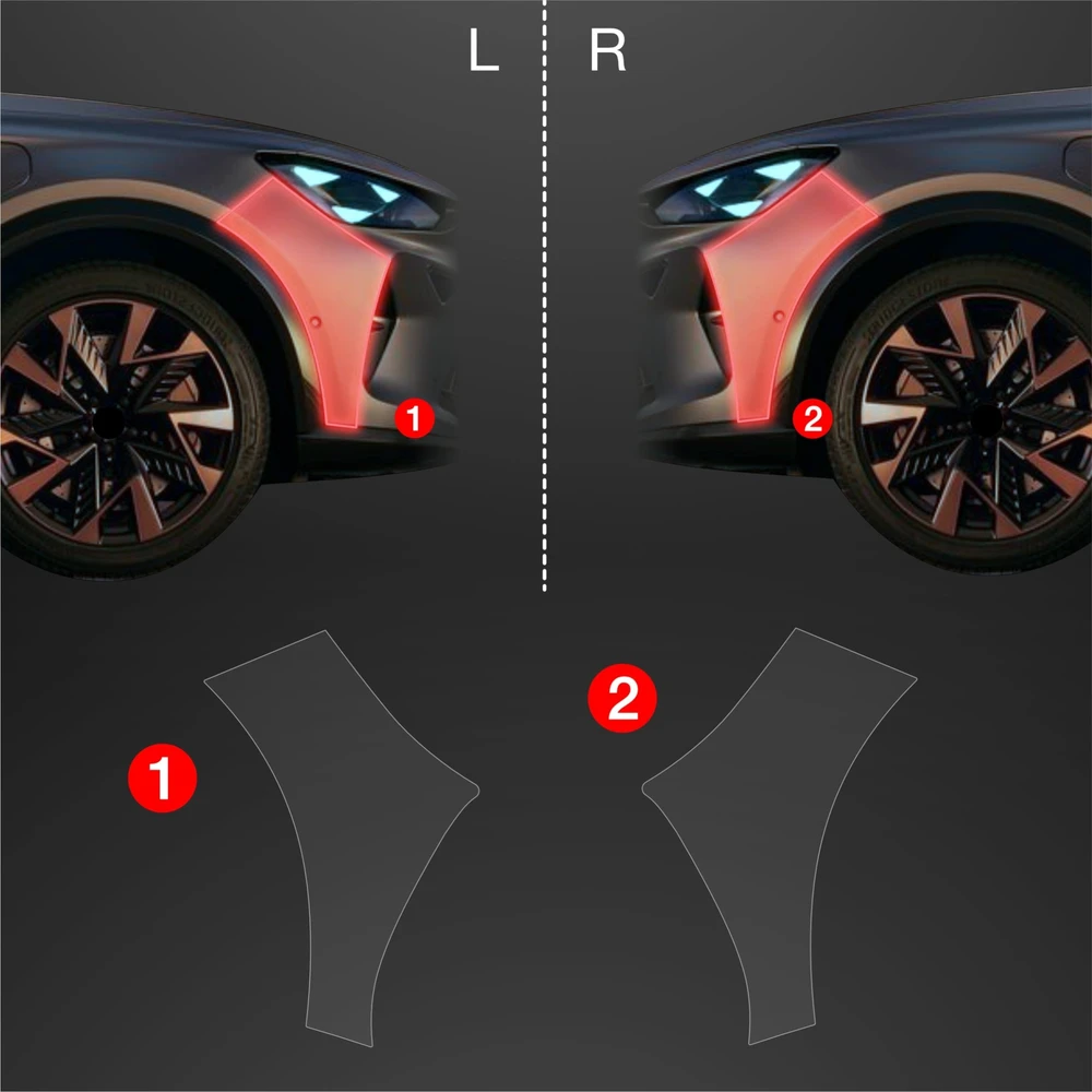 GrizzGlass Apsauginė plėvelė ant buferio GrizzGlass BodyShield, skirta Cupra Formentor Facelift (2024-2025) [2w1]
