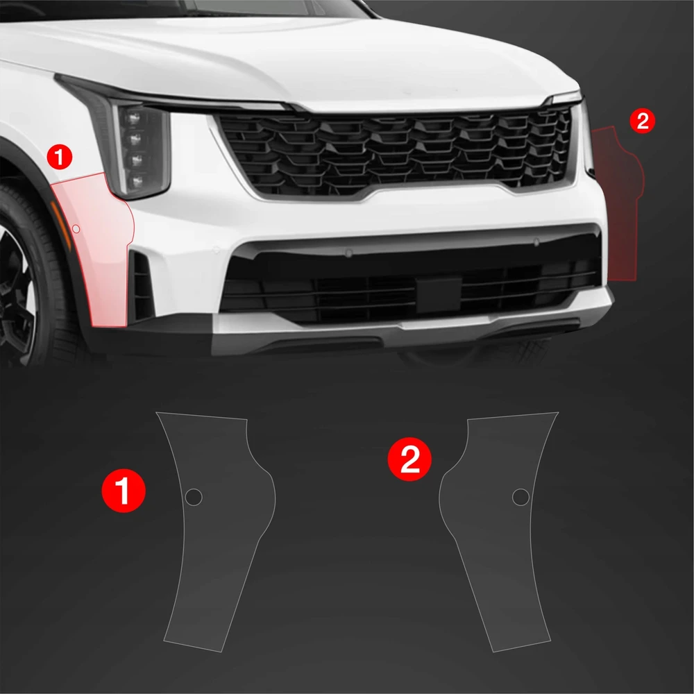 GrizzGlass Apsauginė plėvelė ant buferio GrizzGlass BodyShield, skirta Kia Sorento (2023-2025) [2 in 1]