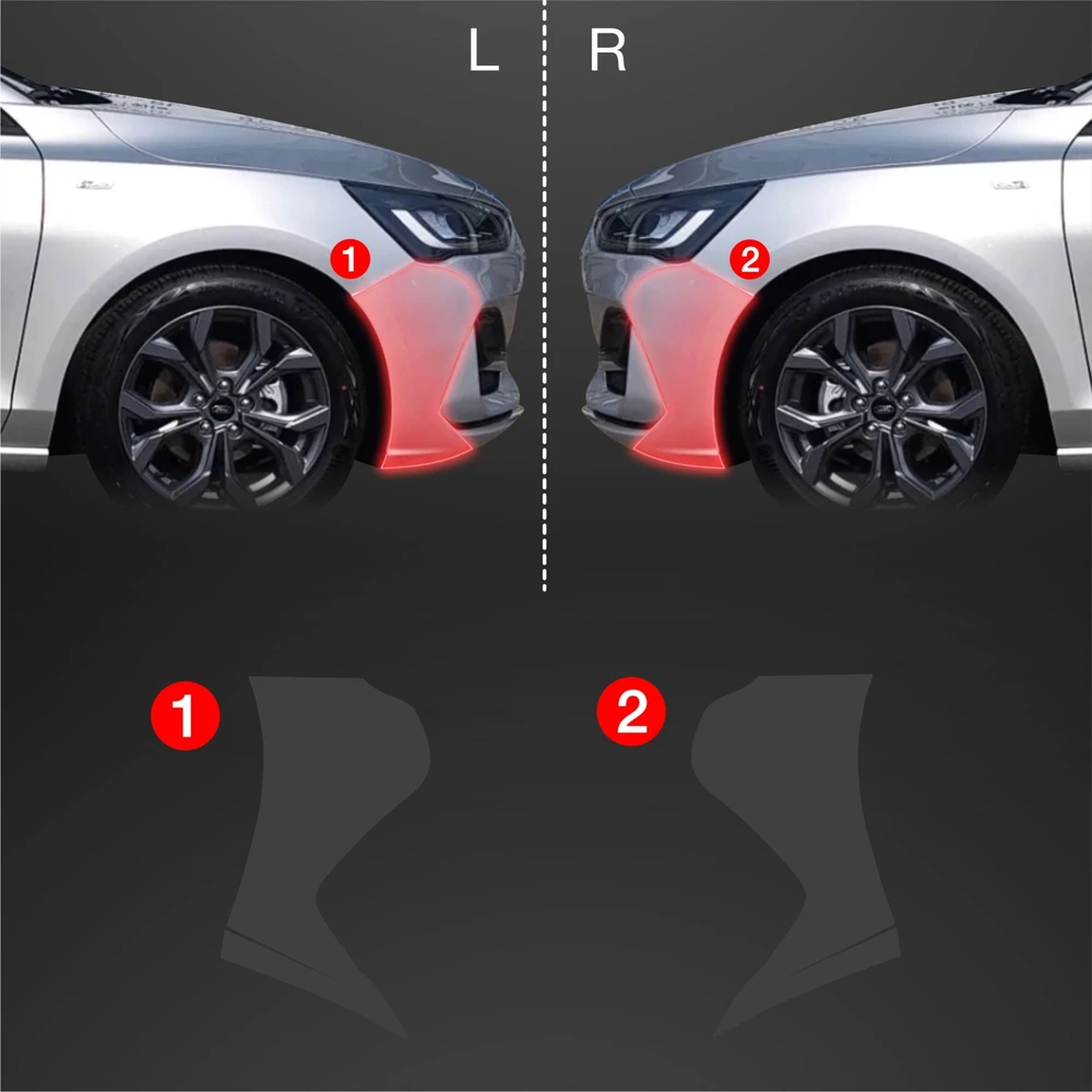 GrizzGlass Apsauginė plėvelė ant buferio GrizzGlass BodyShield skirtas Ford Focus ST-Line X Hatchback Facelift (2021-2025) [2w1]