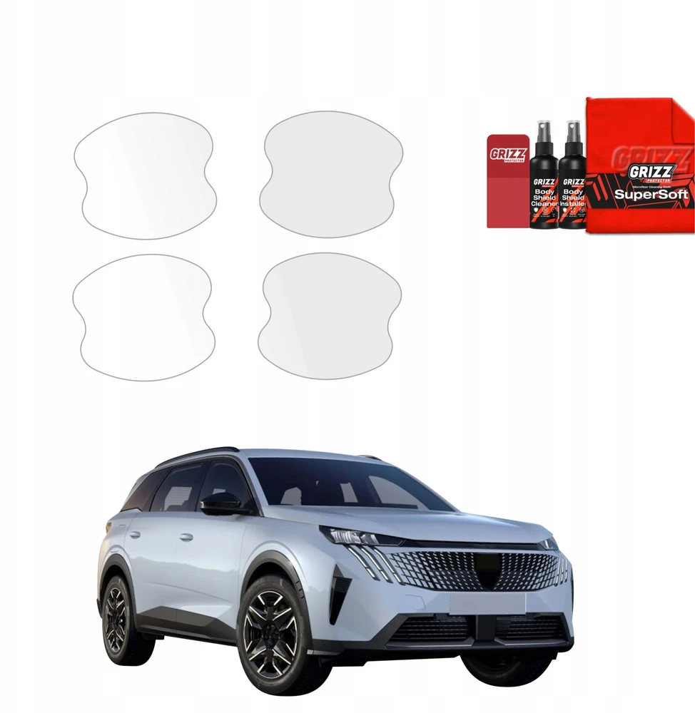 GrizzGlass Apsauginė plėvelė po rankenomis BodyShield, skirta Peugeot 5008 (2025-2026) [4w1]