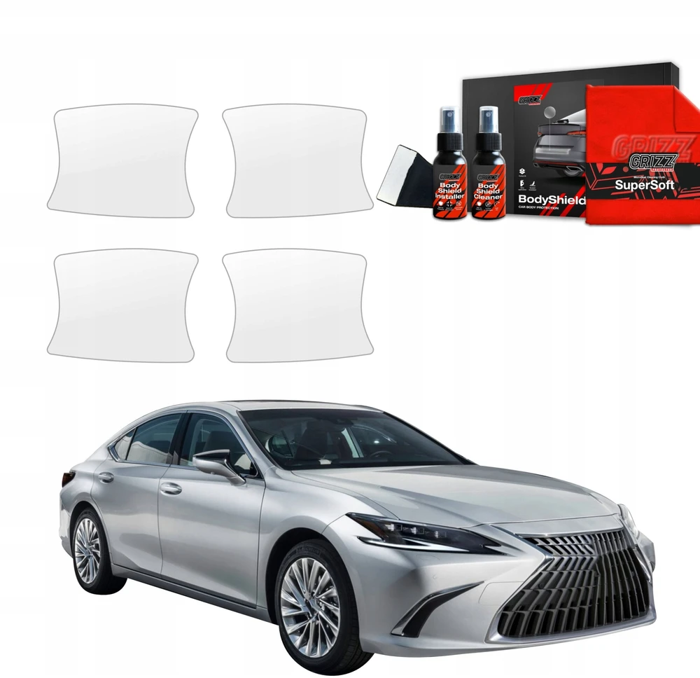 GrizzGlass Apsauginė plėvelė po durų rankenomis BodyShield, skirta Lexus ES 300h (2021-2024) [4w1]