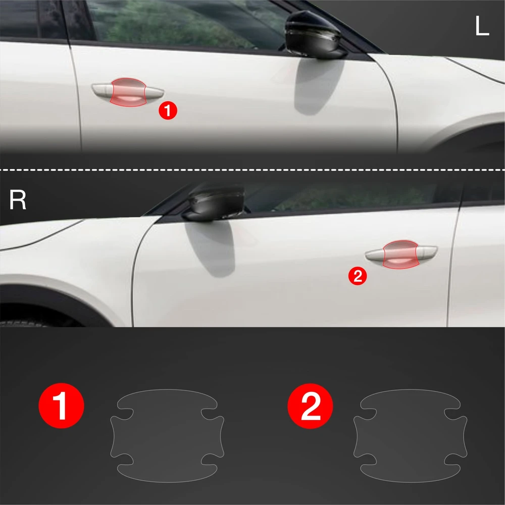 GrizzGlass Apsauginė plėvelė rankenoms GrizzGlass BodyShield, skirta Alfa Romeo Junior (2024-2025) [2w1]