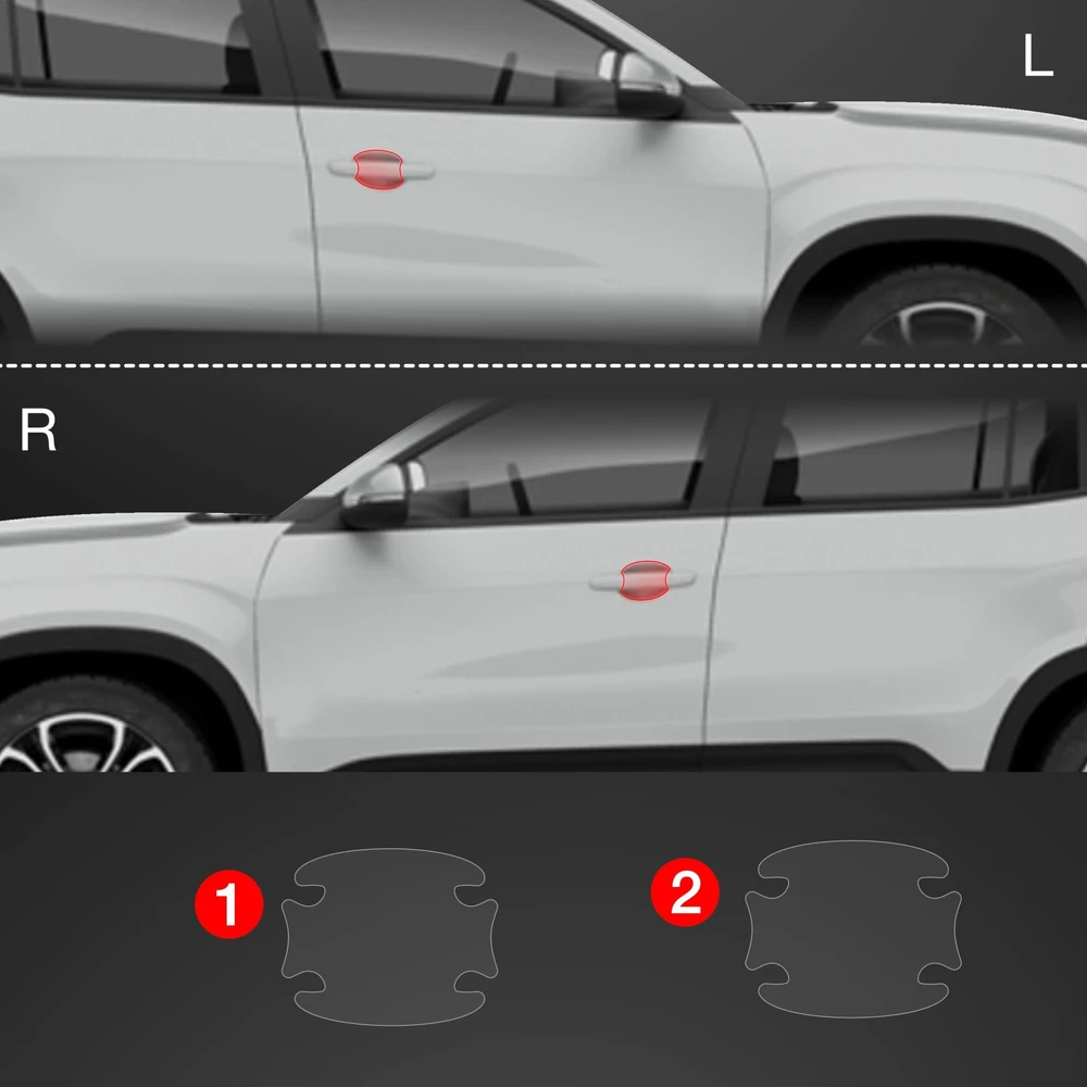GrizzGlass Apsauginė plėvelė po rankenomis GrizzGlass BodyShield skirtas Jeep Avenger (2023-2025) [2w1]
