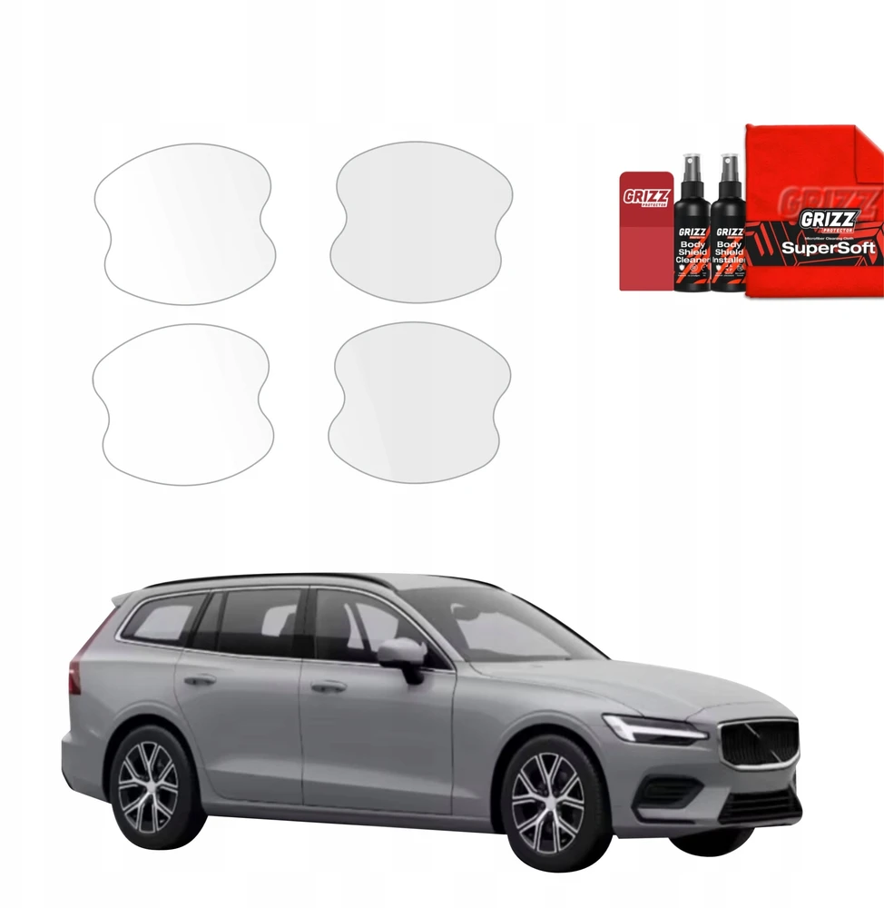 GrizzGlass Apsauginė plėvelė po rankenomis BodyShield skirtas Volvo V60 (2026) [4w1]