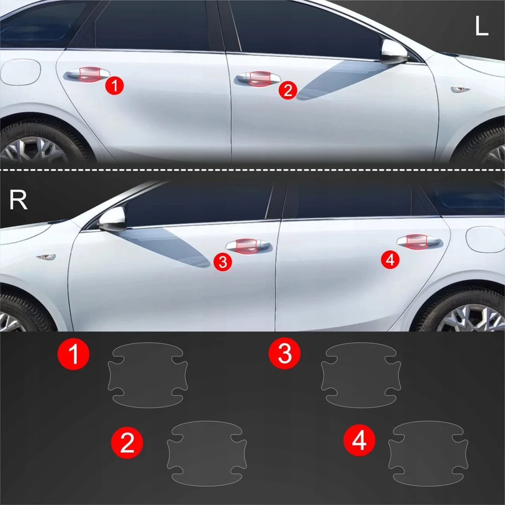 GrizzGlass Apsauginė plėvelė po rankenomis GrizzGlass BodyShield, skirta Kia Ceed SW Kombi (2021-2025) [4w1]