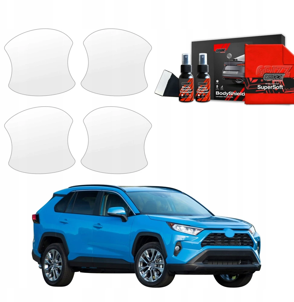 GrizzGlass Apsauginė plėvelė po rankenomis BodyShield, skirta Toyota RAV4 HEV (2021-2025) [4w1]