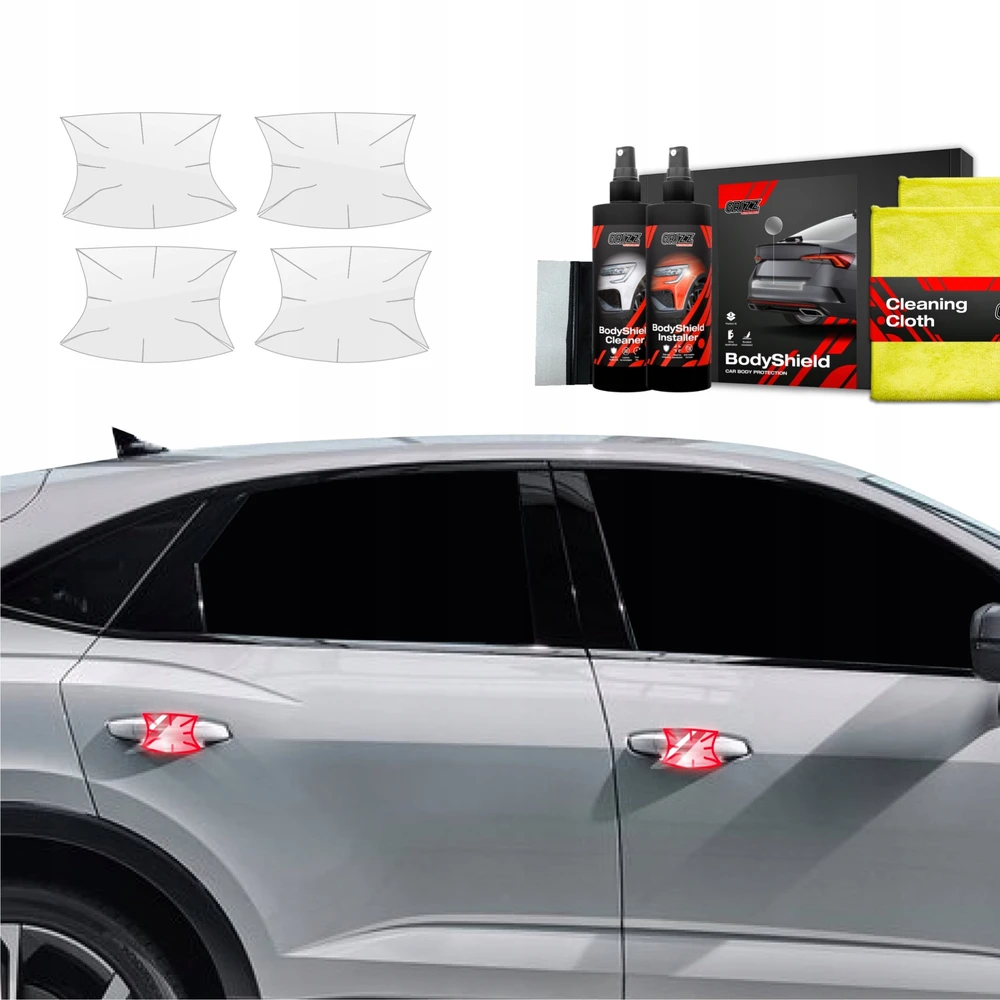 GrizzGlass Apsauginė plėvelė po rankenomis BodyShield Audi Q3 Sportback (2018-2025) [4w1]