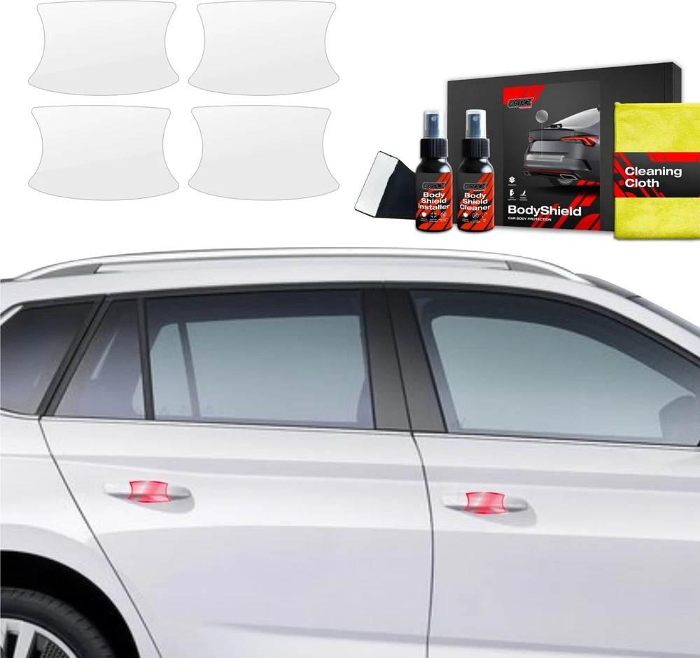 GrizzGlass Apsauginė plėvelė po rankenomis GrizzGlass BodyShield Skoda Kamiq (2019-2025) [4w1]