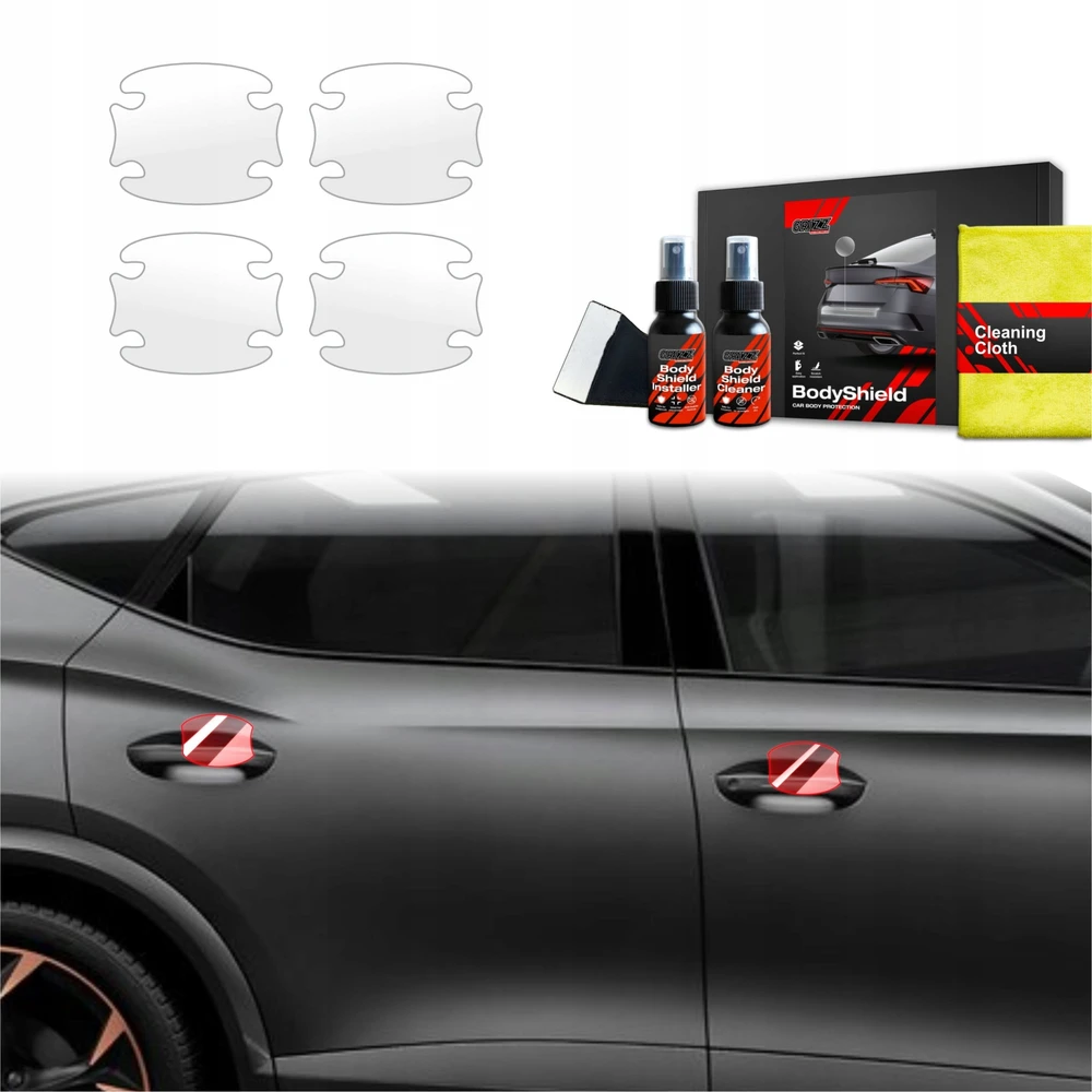 GrizzGlass Apsauginė plėvelė po rankenomis GrizzGlass BodyShield, skirta Cupra Formentor (2020-2024) [4w1]