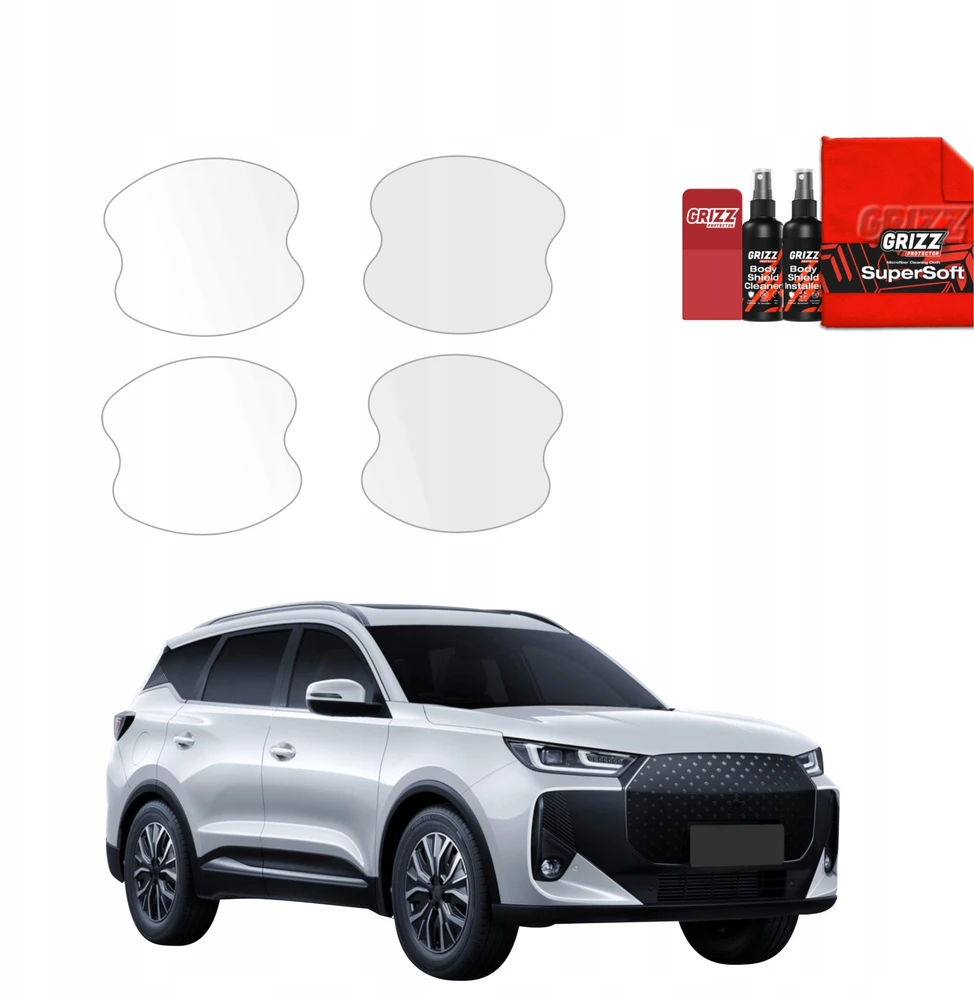 GrizzGlass Apsauginė plėvelė po rankenomis BodyShield, skirta Chery Tiggo 7 (2025-2026) [4w1]