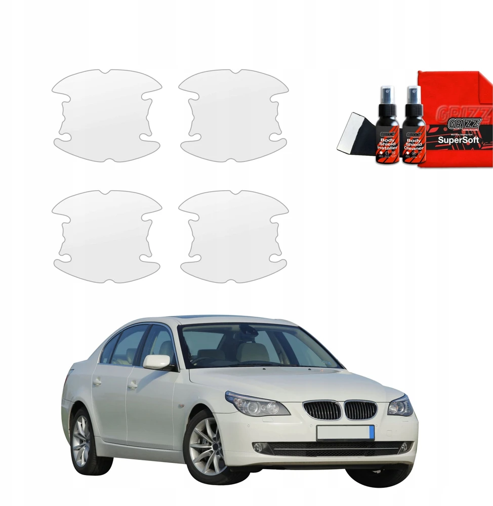 GrizzGlass Apsauginė plėvelė po rankenėlėmis BodyShield BMW 5 E60 Sedan 4D (2007-2010) [4w1]