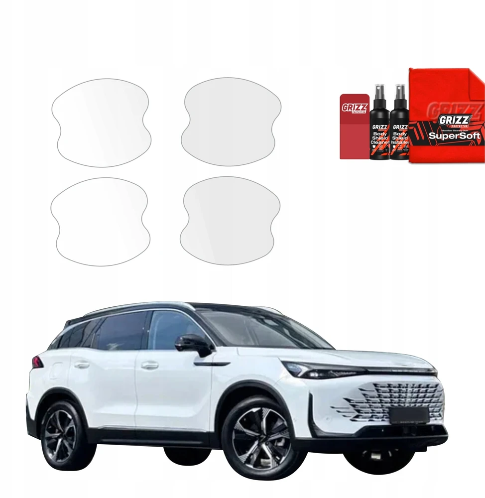 GrizzGlass Apsauginė plėvelė po rankenomis GrizzGlass BodyShield, skirta BAIC BEIJING 7 (2024-2026) [4w1]