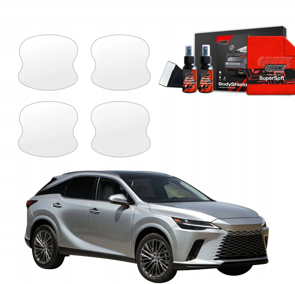 GrizzGlass Apsauginė plėvelė po rankenomis BodyShield, skirta Lexus RX 350h (2022-2025) [4w1]