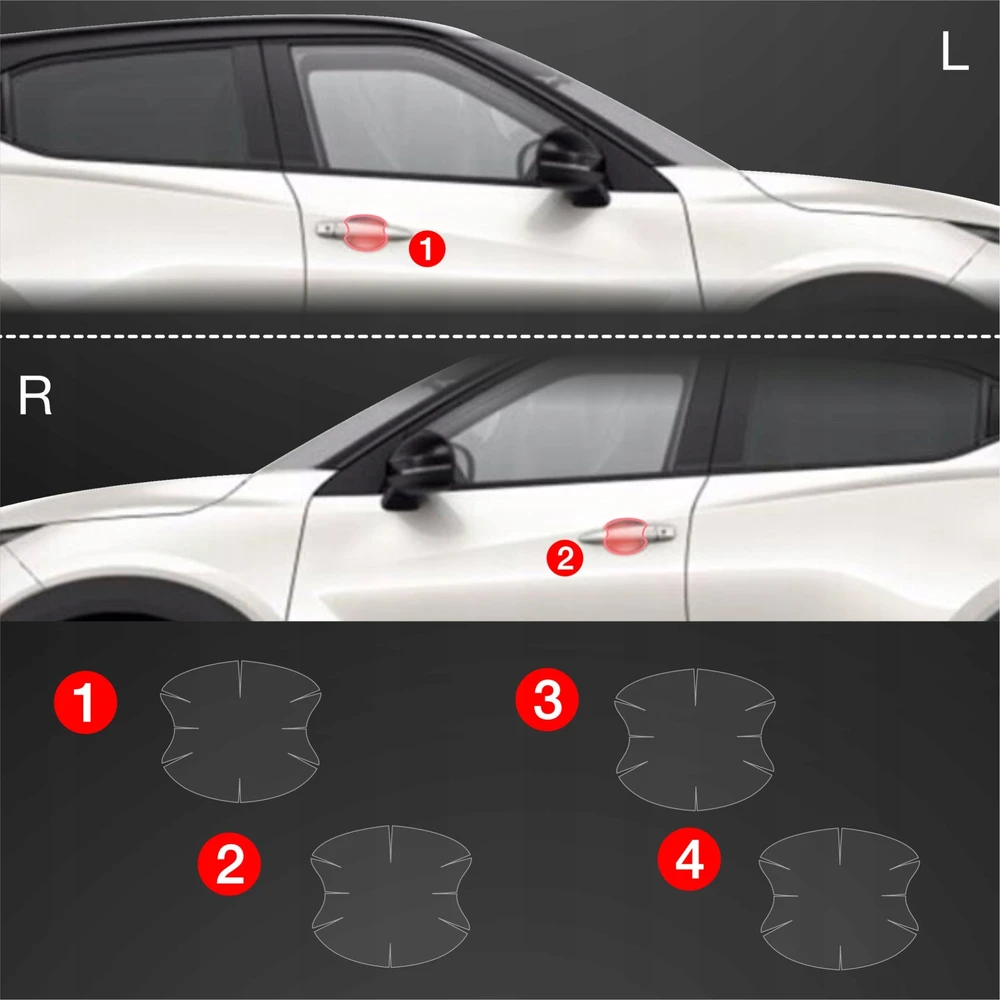 GrizzGlass Apsauginė plėvelė po durų rankenomis BodyShield Nissan Juke Facelift (2024-2025) [2w1]