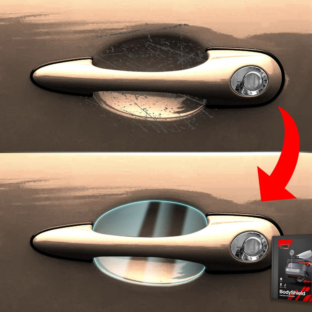 GrizzGlass apsauginė plėvelė po rankenomis GrizzGlass BodyShield Audi A6 C8 Sedan (2018-2023) [4w1]