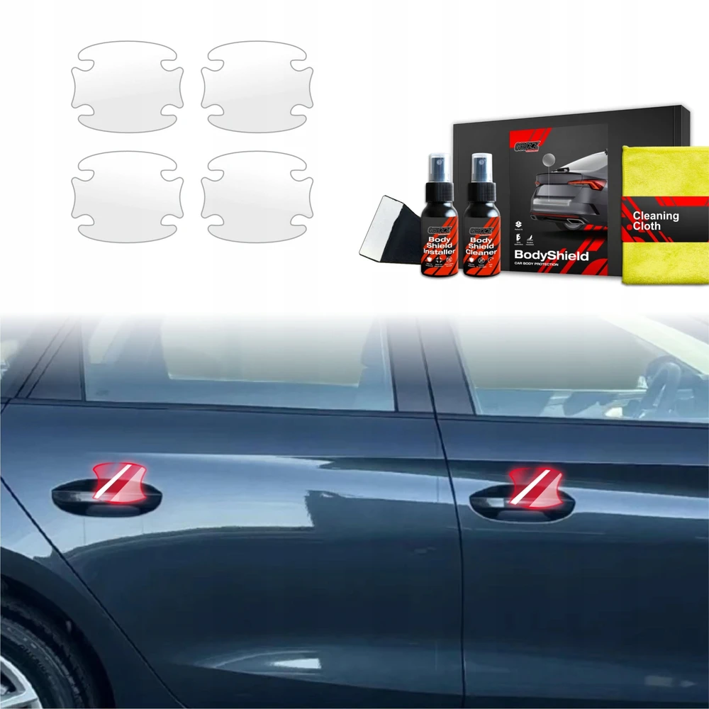 GrizzGlass Apsauginė plėvelė po rankenomis GrizzGlass BodyShield, skirta Seat Leon (2024-2025) [4w1]
