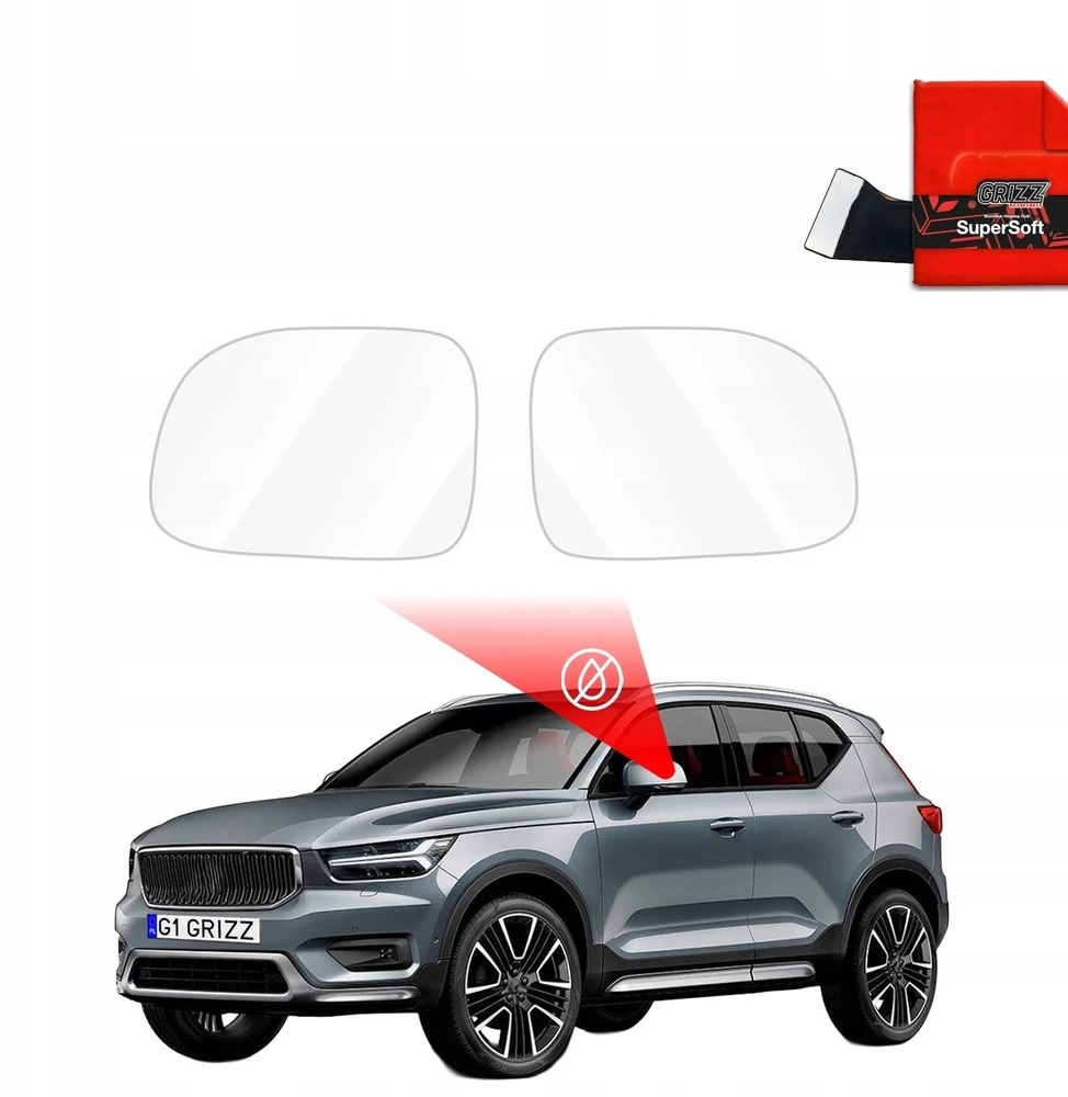 GrizzGlass Lietaus apsauginė plėvelė veidrodėliams ZeroDrop, skirta Volvo XC40 (2017-2022)