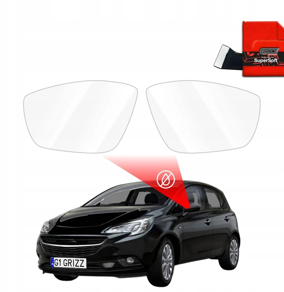 GrizzGlass Lietaus apsauginė plėvelė veidrodėliams GrizzGlass ZeroDrop, skirta Opel Corsa E (2014-2019)