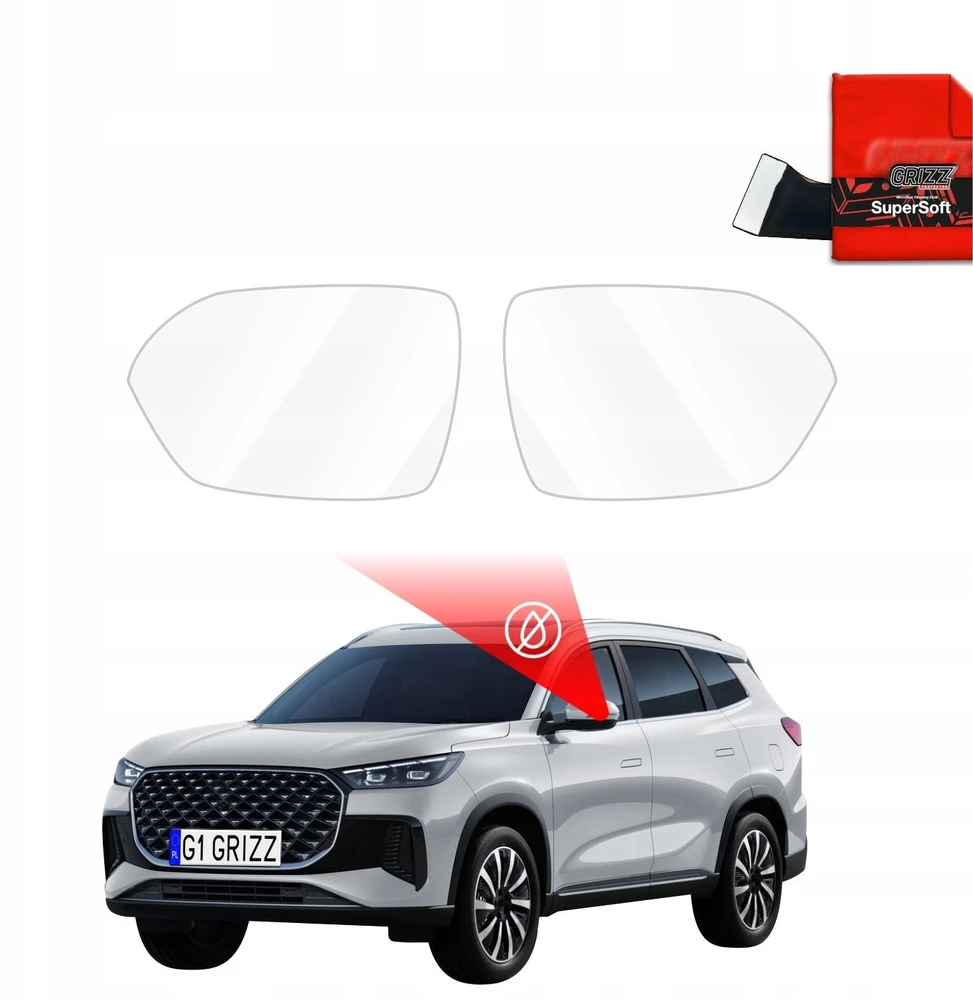 GrizzGlass Lietaus apsauginė plėvelė veidrodėliams GrizzGlass ZeroDrop, skirta Chery Tiggo 8 (2025-2026)