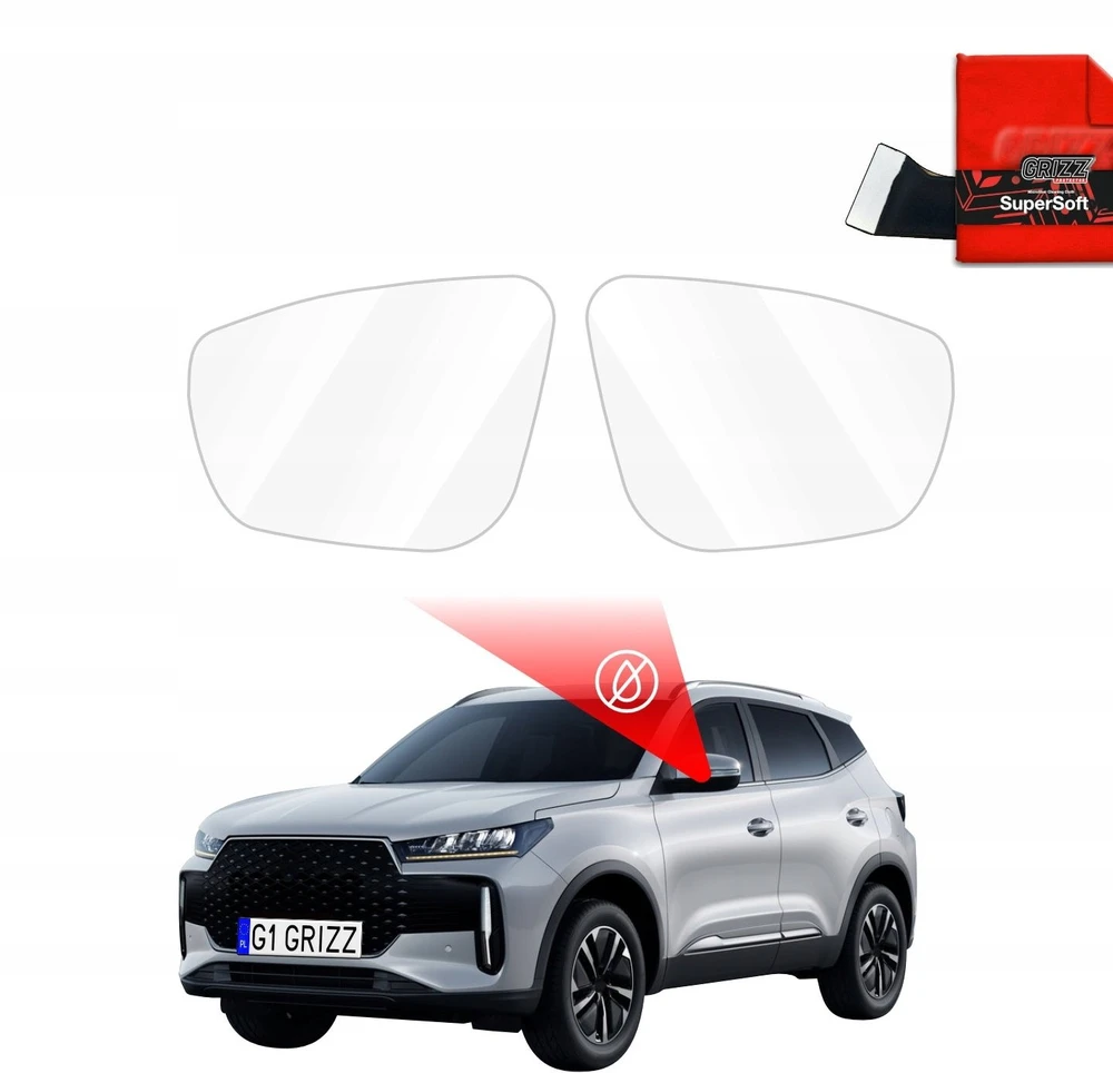 GrizzGlass Lietaus apsauginė plėvelė veidrodėliams GrizzGlass ZeroDrop, skirta Chery Tiggo 4 (2025-2026)
