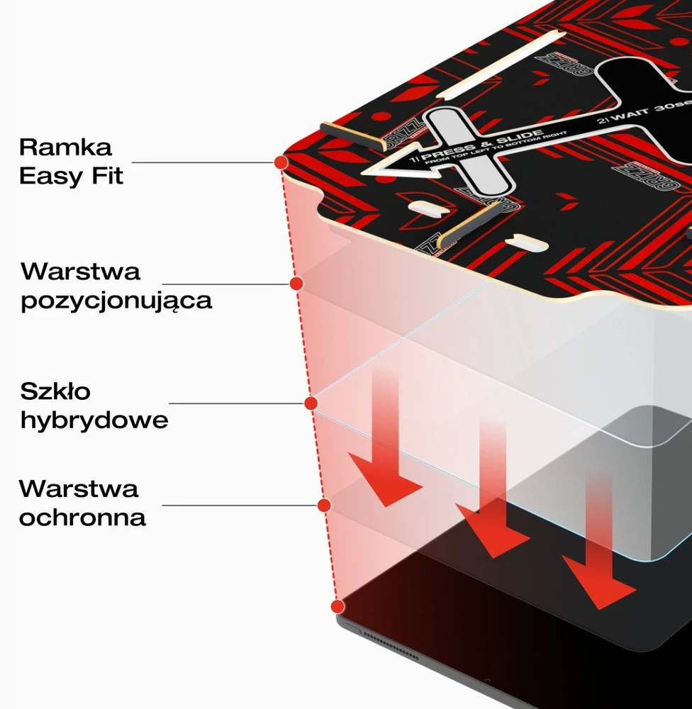 „GrizzGlass HybridGlass Easy“, skirtas „Lenovo Tab P12“