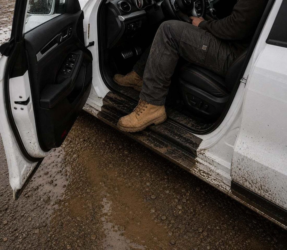 GrizzGlass juoda techninė apsauginė plėvelė HeavyDuty Juodas slenksčiams, skirta BYD Seal (2026) [8w1] (GRZ20154)