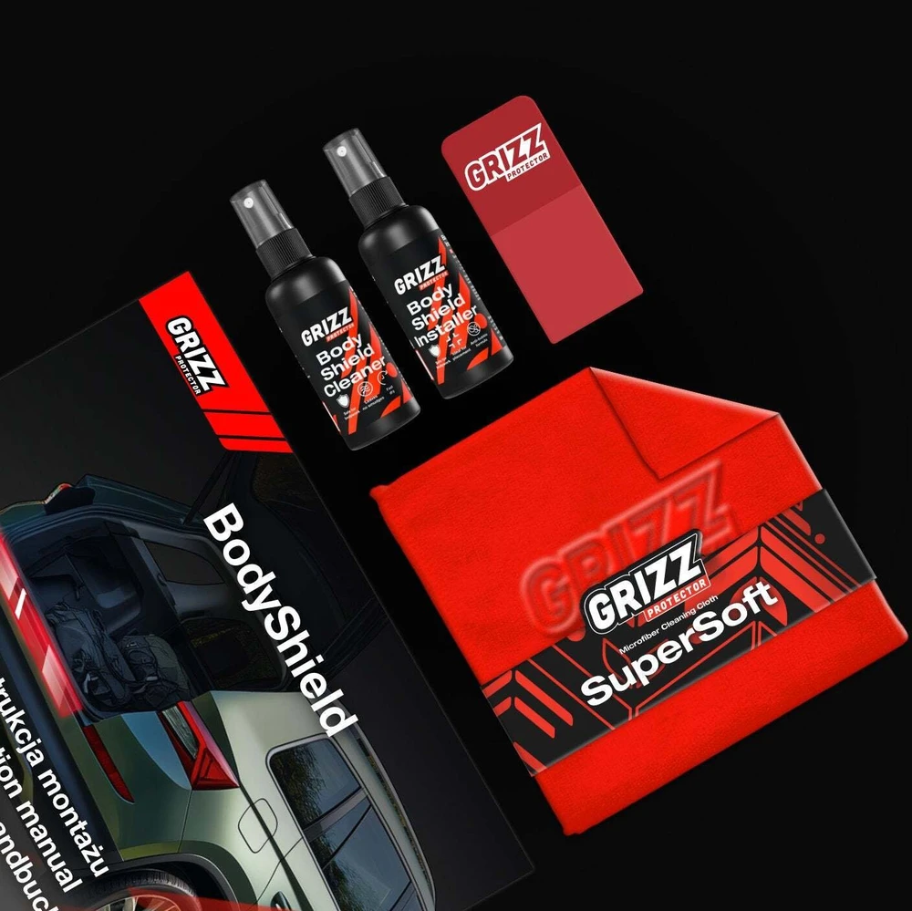 GrizzGlass Juoda plėvelė stulpams GrizzGlass BodyShield, skirta Kia K4 (2025-2026) [8w1]