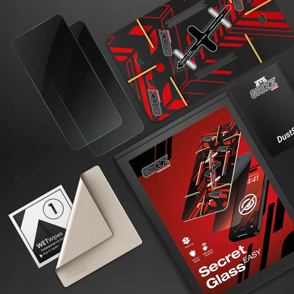 GrizzGlass Privatumą užtikrinantis stiklas GrizzGlass SecretGlass Easy, skirtas Ulefone Armor 24 [2 vnt.]