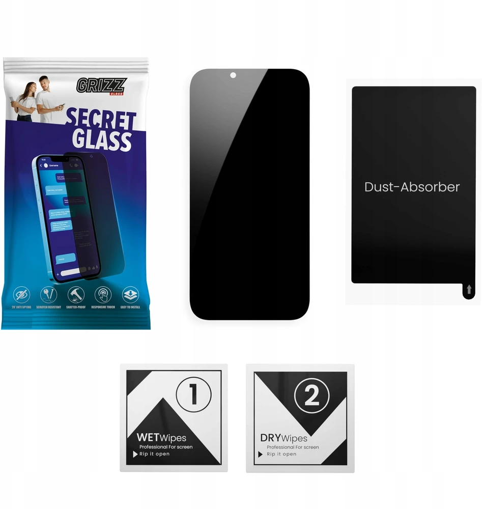 „GrizzGlass SecretGlass“ matinis privatumo stiklas, skirtas „Samsung Galaxy Tab S11 Ultra“