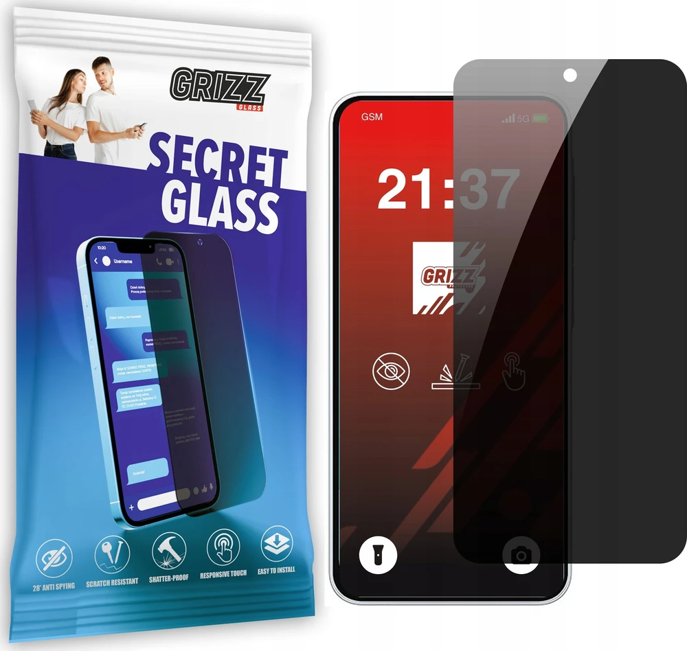 „GrizzGlass GrizzGlass SecretGlass“ privatumo stiklas, skirtas „Samsung Galaxy A16 5G“