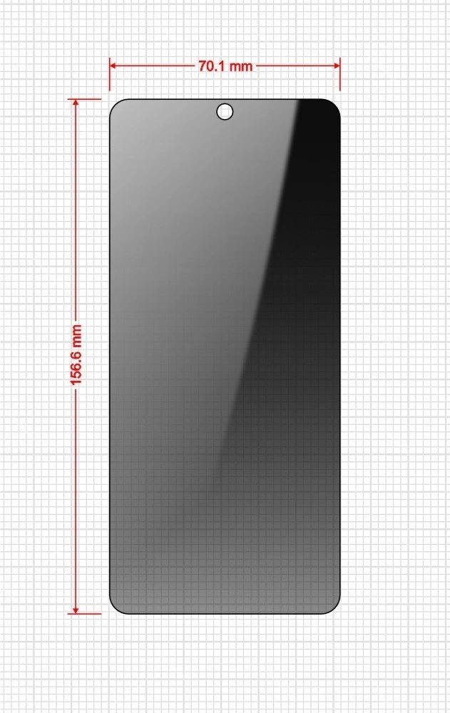 GrizzGlass Privatumą užtikrinantis stiklas SecretGlass Easy skirtas Xiaomi Redmi Note 13 Pro 5G [2 vnt. paketas]