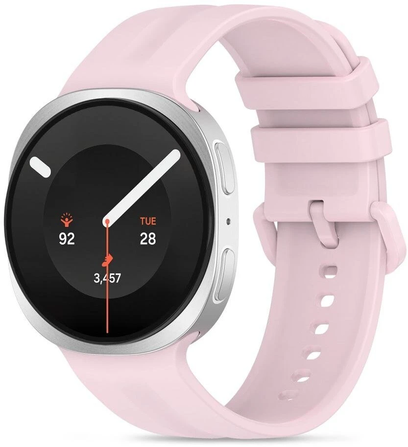 TECH-PROTECT SILICONE EVO SAMSUNG GALAXY WATCH 8 / 9 / CLASSIC (40 / 44 / 46 MM) ŠVIESIAI ROŽINĖ