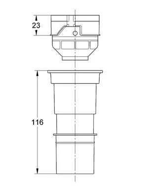Grohe 4.5 l adapteris skirtas GD2 bakeliui