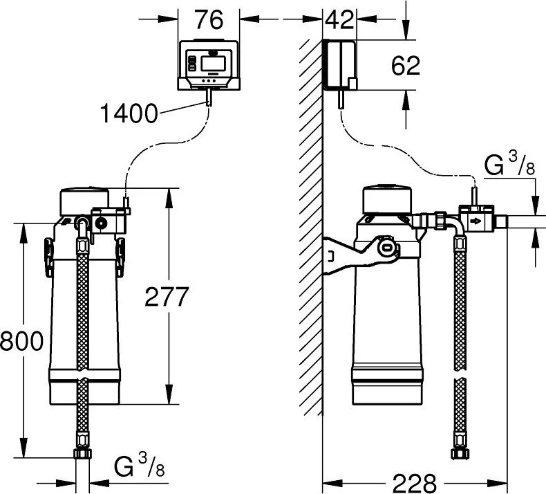 filtra elements ar filtra galvu Grohe