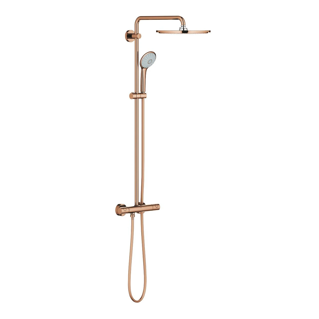 Grohe dušo komplektas Euphoria termostatinis dušo maišytuvas + 310 mm lietaus dušas Šiltas saulėlydis - 26075DA0
