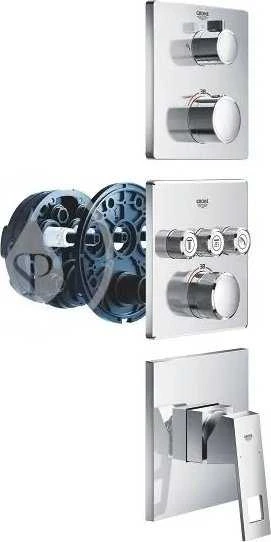 Grohe GROHTHERM dušo čiaupas GROHTHERM BATERIJOS LAIKMATIS 2 IŠĖJIMAI