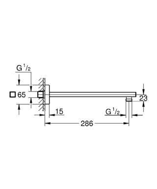 Grohe Rainshower sienelė, chromuota, 28,5 cm (27709000)