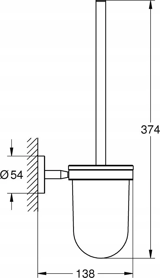 Grohe BauCosmopolitan wc šepetys su laikikliu, chromas