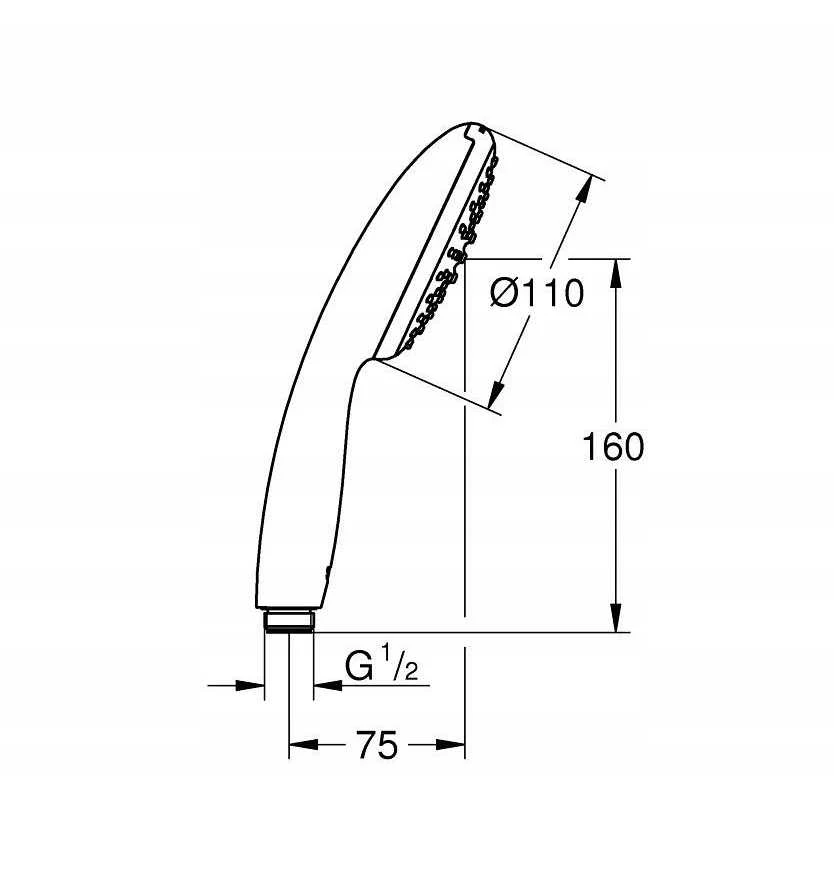 Grohe Tempesta 110 rankinis dušas 1 purškimo tipas