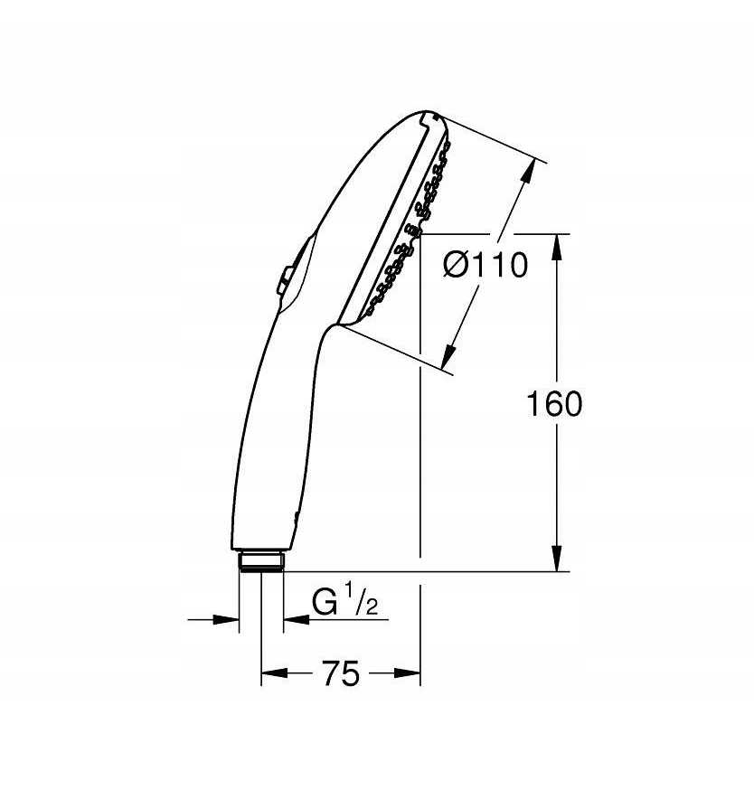 Grohe Tempesta 110 rankinis dušas 2 tipų