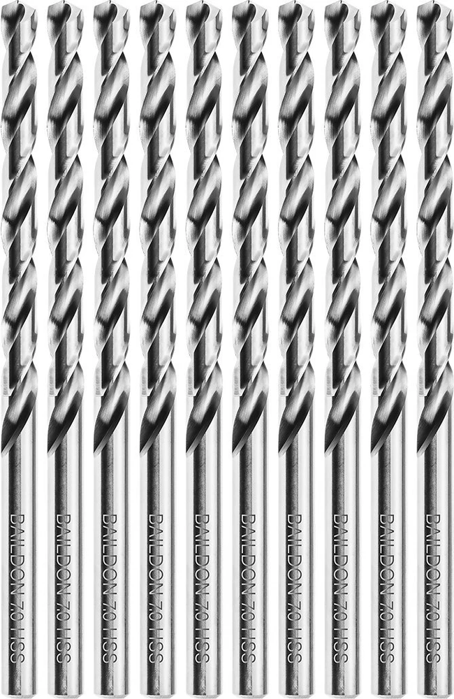 Grąžtas Wiertła „Baildon BASIC DIN 340 RN NWKb“ 7 mm metalo grąžtai, HSS (S), 156–102 mm, 10 kartotinis