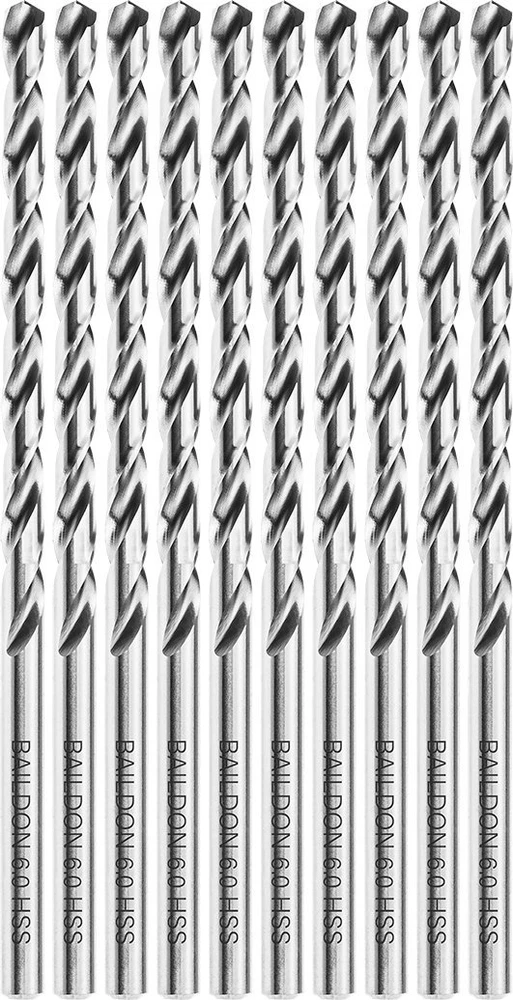 Grąžtas Wiertła „Baildon BASIC DIN 340 RN NWKb“ 6 mm metalo grąžtai, HSS (S), 139–91 mm, 10 kartotinis