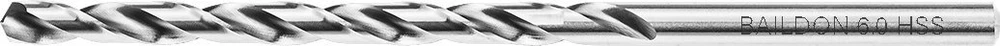 Grąžtas Wiertła „Baildon BASIC DIN 340 RN NWKb“ 6 mm metalo grąžtai, HSS (S), 139–91 mm, 10 kartotinis
