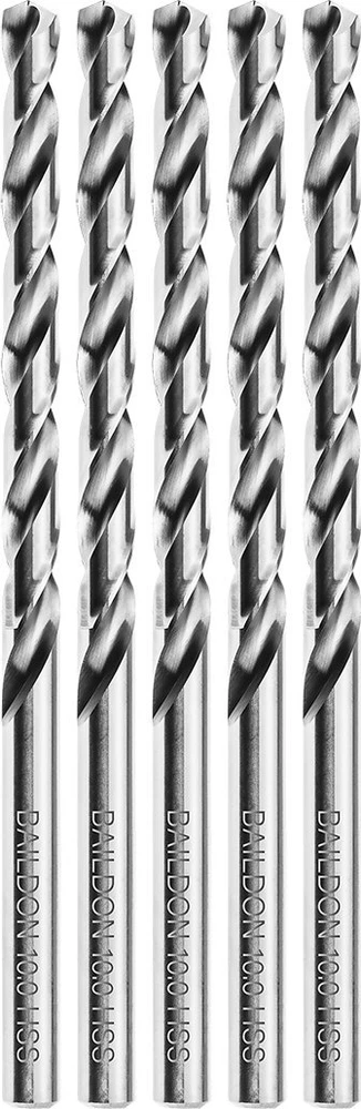 Grąžtas Wiertła „Baildon BASIC DIN 340 RN NWKb“ 10 mm metalo grąžtai, HSS (S), 184–121 mm, 5 kartotinis
