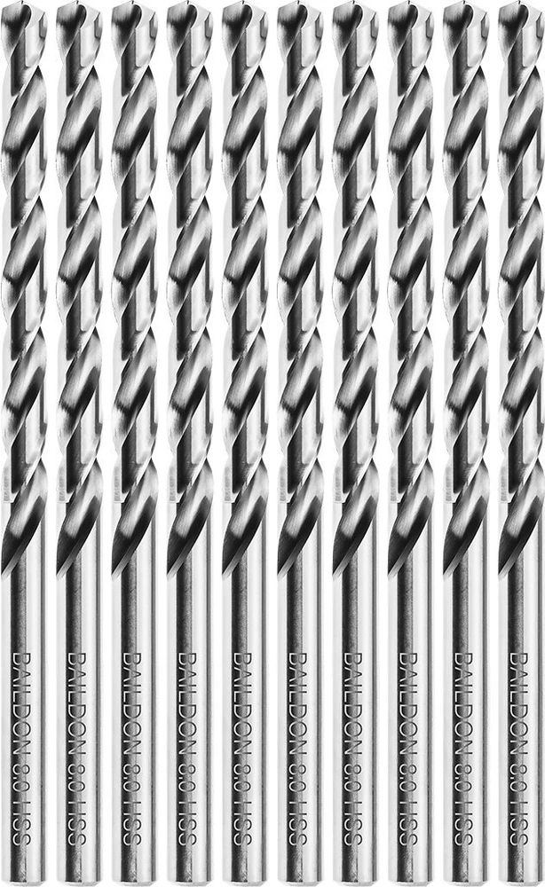 Grąžtas Wiertła „Baildon BASIC DIN 340 RN NWKb“ 8 mm metalo grąžtai, HSS (S), 165–109 mm, 10 kartotinis