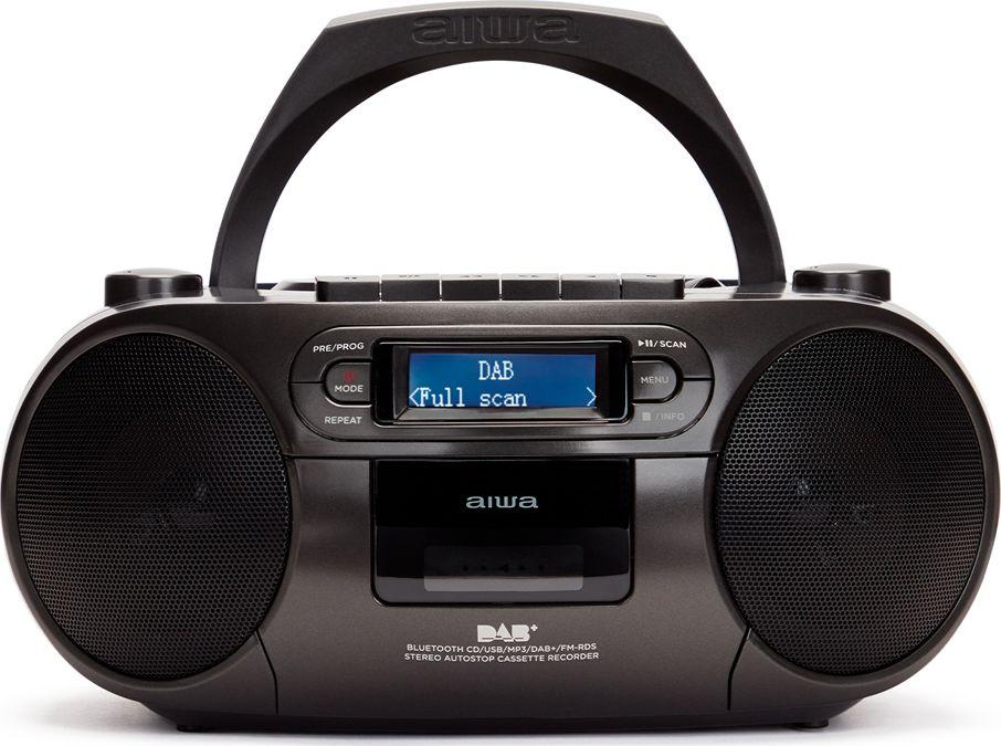 Radio Cassette Portable Aiwa Avec CD, Bluetooth, USB - DAB+, FM, Enregistreur - Noir